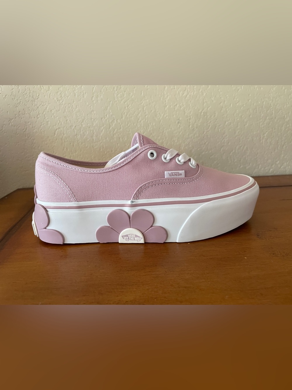 Vans Authentic Stackform Sneakers Oversized Flowers Lilac Women Size 7.5 - Picture 6 of 16
